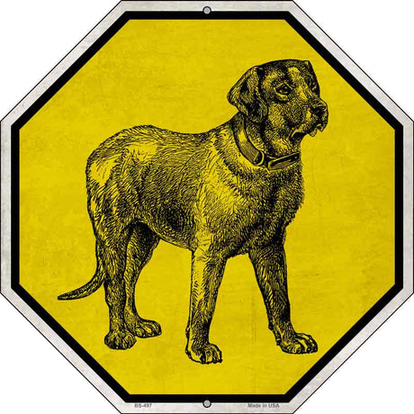 Labrador Retriever Dog Sketch Wholesale Novelty Metal Octagon Sign