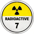 Radioactive 7 Novelty Metal Circular Sign 12" (C)