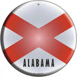 Alabama State Flag Metal Circular Sign 12" (C)