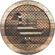 Corrugated Duck on Wood Novelty Metal Circular Sign 12" (C)