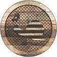 Corrugated Snail on Wood Novelty Metal Circular Sign 12" (C)