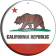 California State Flag Metal Circular Sign 12" (C)