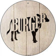 Cows Make Burgers Novelty Metal Circular Sign 12" (C)