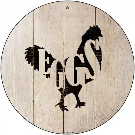 Chickens Make Eggs Novelty Metal Circular Sign 12" (C)