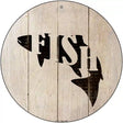 Fish Make Fish Novelty Metal Circular Sign 12" (C)