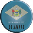 Delaware State Flag Metal Circular Sign 12" (C)