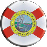 Florida State Flag Metal Circular Sign 12" (C)