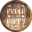 Porch Is My Happy Place Wholesale Novelty Metal Circle Sign