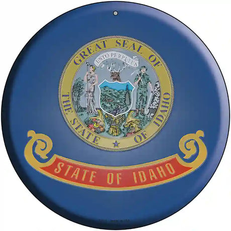 Idaho State Flag Metal Circular Sign 12" (C)