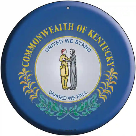 Kentucky State Flag Metal Circular Sign 12" (C)