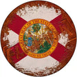 Florida Rusty Stamped Novelty Metal Circular Sign 12" (C)