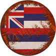 Hawaii Rusty Stamped Novelty Metal Circular Sign 12" (C)