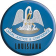 Louisiana State Flag Metal Circular Sign 12" (C)