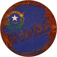 Nevada Rusty Stamped Novelty Metal Circular Sign 12" (C)