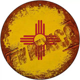 New Mexico Rusty Stamped Novelty Metal Circular Sign 12" (C)