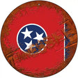 Tennessee Rusty Stamped Novelty Metal Circular Sign 12" (C)