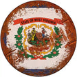 West Virginia Rusty Stamped Novelty Metal Circular Sign 12" (C)