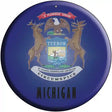 Michigan State Flag Metal Circular Sign 12" (C)