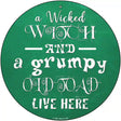 Wicked Witch and Grumpy Toad Novelty Circular Sign 12" (C)