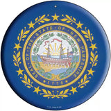 New Hampshire State Flag Metal Circular Sign 12" (C)