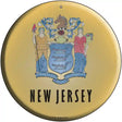 New Jersey State Flag Metal Circular Sign 12" (C)