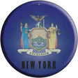 New York State Flag Metal Circular Sign 12" (C)