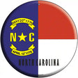 North Carolina State Flag Metal Circular Sign 12" (C)