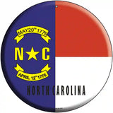 North Carolina State Flag Metal Circular Sign 12" (C)