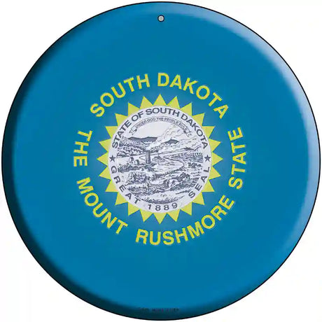 South Dakota State Flag Metal Circular Sign 12" (C)