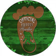 Bigfoot Hunter Footprint Novelty Metal Circular Sign 12" (C)