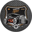 Custom Flame Hotrod Novelty Metal Circular Sign 12" (C)