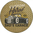 Dads Garage Custom Hotrod Novelty Metal Circular Sign 12" (C)