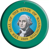 Washington State Flag Metal Circular Sign 12" (C)