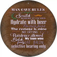 Hydrate With Beer Novelty Metal Circular Sign 12" (C)