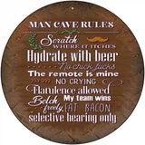 Hydrate With Beer Novelty Metal Circular Sign 12" (C)