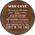 No Whining In Cave Novelty Metal Circular Sign 12" (C)