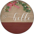 Heart Hello Novelty Metal Circle Sign 12" (C)