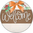 Welcome Bow Wreath Novelty Metal Circle Sign 12" (C)