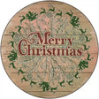 Merry Christmas with Santa Novelty Metal Circle Sign 12" (C)