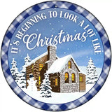 Look A Lot like Christmas Novelty Metal Circle Sign 12" (C)