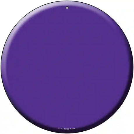 Purple Novelty Metal Circular Sign 12" (C)