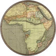 Africa Map Novelty Metal Circle Sign 12" (C)