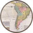 South America Map Novelty Metal Circle Sign 12" (C)