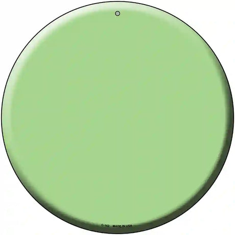 Lime Green Novelty Metal Circular Sign 12" (C)