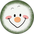 Dark Green Snowman Face Novelty Metal Circle Sign 12" (C)