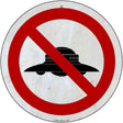 No UFOs Novelty Metal Circle Sign 12" (C)