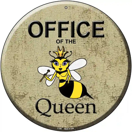 Office of the Queen Metal Circular Sign 12" (C)