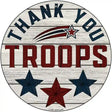 Thank You Troops Stars Novelty Metal Circle Sign 12" (C)