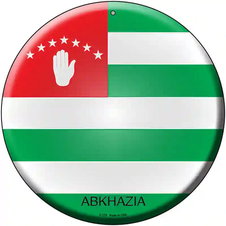 Abkhazia Country Novelty Metal Circular Sign 12" (C)