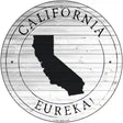 California Eureka Novelty Metal Circle Sign C-1795 12" (C)